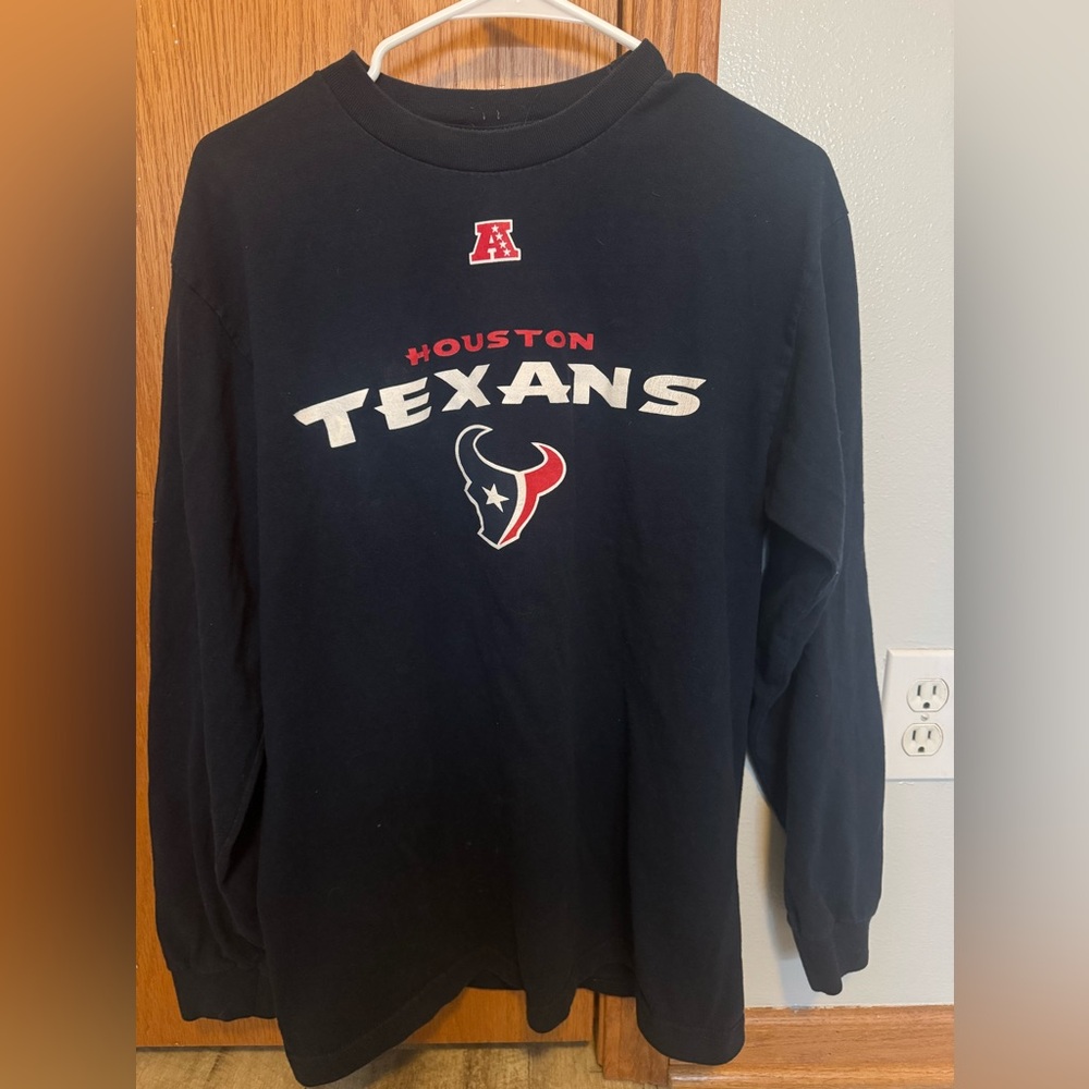 NFL Houston Texans transfer logo, MEDIUM (men’s) long sleeve shirt
